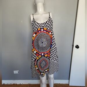 Red Carter Geo Print Coverup Dress, BNWT, size S